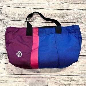 Timbuk2 Purple and Blue Tote Bag ~18”x12” Fair Condition